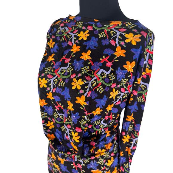 Vibrant Modern Statement: Zara Trafaluc Floral Ruched Mini Dress - Picture 8 of 13
